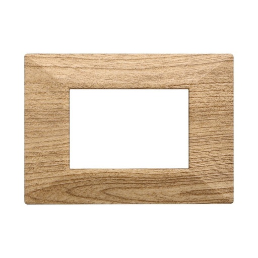 [BAN90305] ETTROIT Placca Piramide Serie Moon 3P Colore Legno Scuro Compatibile Con Bticino Axolute