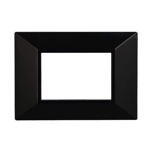 [BAN90302] Placca Piramide Serie Moon 3P Colore Nero Compatibile Con Bticino Axolute
