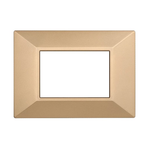 [BAN90311] ETTROIT Placca Piramide Serie Moon 3P Colore Oro Compatibile Con Bticino Axolute