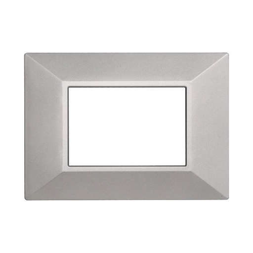 [BAN90306] ETTROIT Placca Piramide Serie Moon 3P Colore Silver Compatibile Con Bticino Axolute