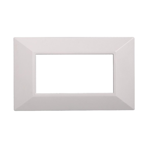[BAN90401] ETTROIT Placca Piramide Serie Moon 4P Colore Bianco Compatibile Con Bticino Axolute