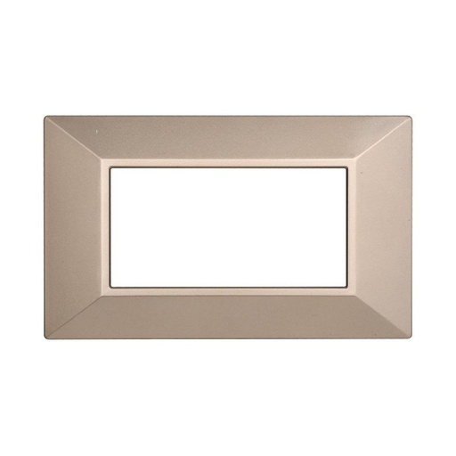 [BAN90410] ETTROIT Placca Piramide Serie Moon 4P Colore Bronzo Compatibile Con Bticino Axolute