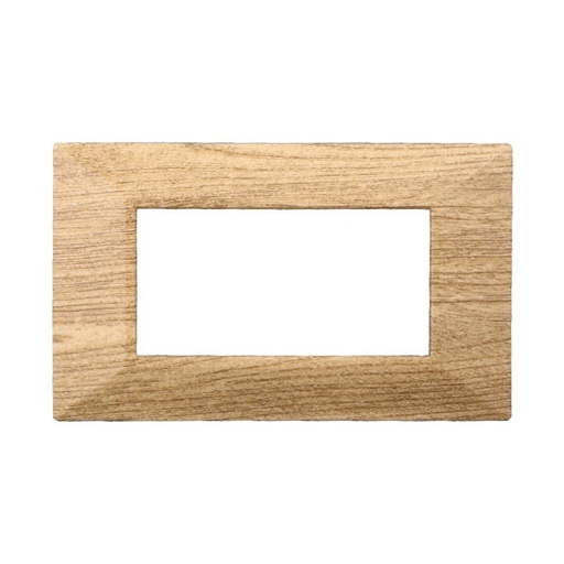 [BAN90405] ETTROIT Placca Piramide Serie Moon 4P Colore Legno Scuro Compatibile Con Bticino Axolute