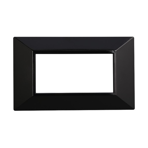 [BAN90402] ETTROIT Placca Piramide Serie Moon 4P Colore Nero Compatibile Con Bticino Axolute