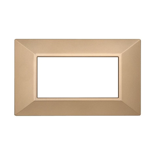 [BAN90411] ETTROIT Placca Piramide Serie Moon 4P Colore Oro Compatibile Con Bticino Axolute