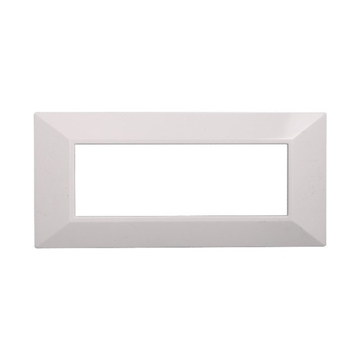 [BAN90601] ETTROIT Placca Piramide Serie Moon 6P Colore Bianco Compatibile Con Bticino Axolute