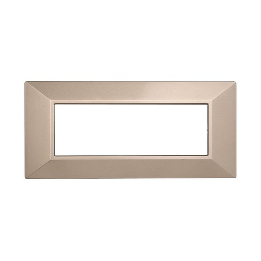 [BAN90610] ETTROIT Placca Piramide Serie Moon 6P Colore Bronzo Compatibile Con Bticino Axolute