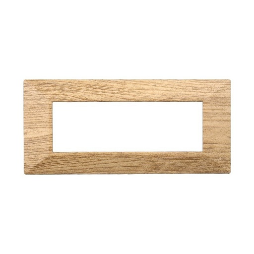 [BAN90605] ETTROIT Placca Piramide Serie Moon 6P Colore Legno Scuro Compatibile Con Bticino Axolute
