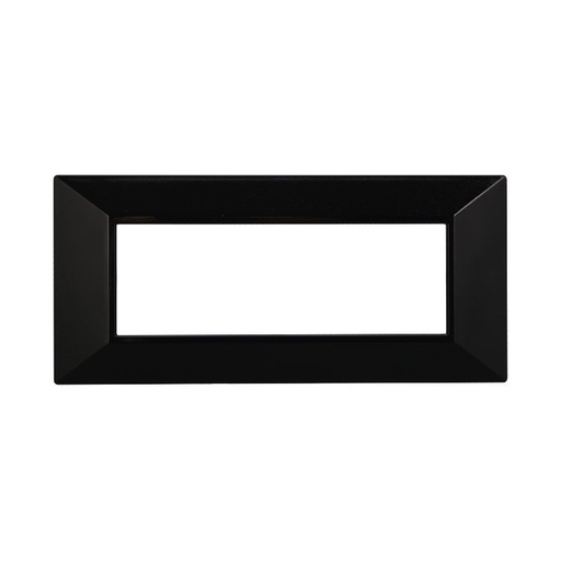 [BAN90602] ETTROIT Placca Piramide Serie Moon 6P Colore Nero Compatibile Con Bticino Axolute