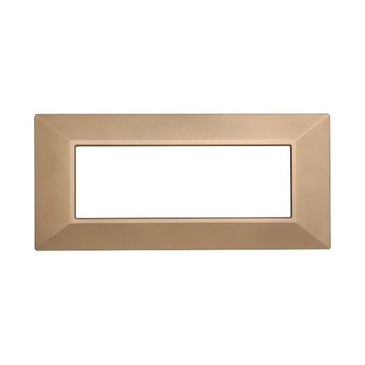 [BAN90611] ETTROIT Placca Piramide Serie Moon 6P Colore Oro Compatibile Con Bticino Axolute