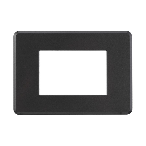 [BAN87307] ETTROIT Placca Slim Sottile 3P Serie Moon Colore Acciaio Scuro Compatibile Con Bticino Axolute Air