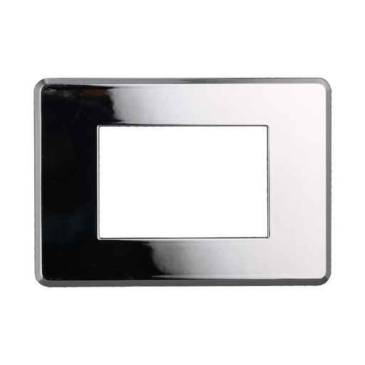 [BAN87313] ETTROIT Placca Slim Sottile 3P Serie Moon Colore Cromato Lucido Compatibile Con Bticino Axolute Air