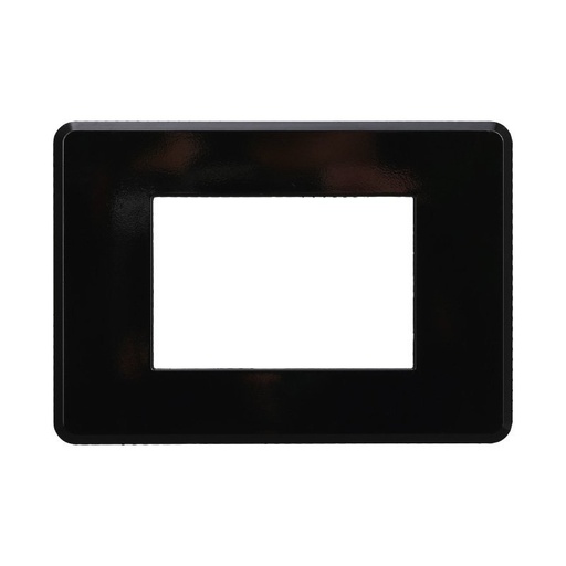 [BAN87302] ETTROIT Placca Slim Sottile 3P Serie Moon Colore Nero Compatibile Con Bticino Axolute Air
