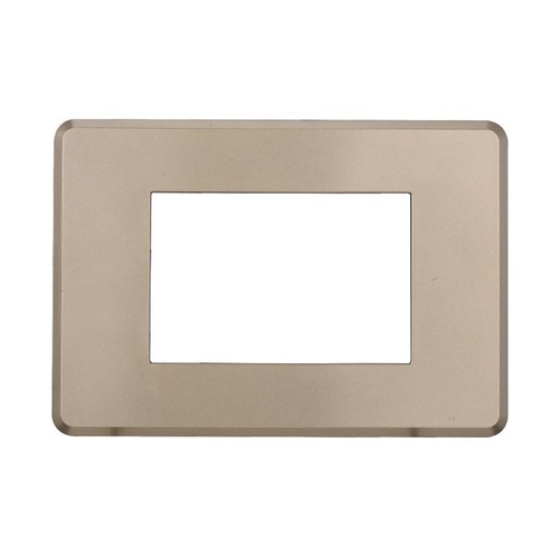 [BAN87308] ETTROIT Placca Slim Sottile 3P Serie Moon Colore Titanio Compatibile Con Bticino Axolute Air