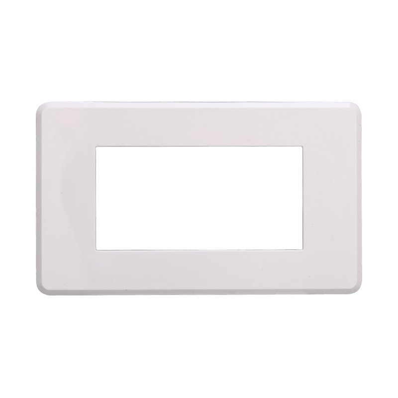 Placca Slim Sottile ETTROIT 4 Posti/Moduli 504 Serie Moon, Compatibile Con Bticino Axolute Air