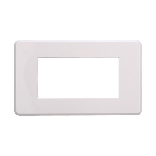 [BAN87401] ETTROIT Placca Slim Sottile 4P Serie Moon Colore Bianco Compatibile Con Bticino Axolute Air