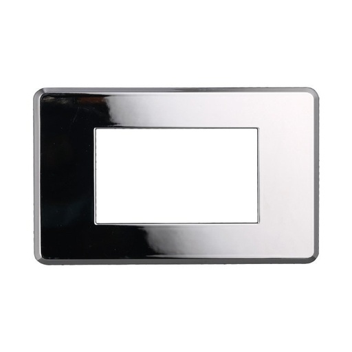 [BAN87413] ETTROIT Placca Slim Sottile 4P Serie Moon Colore Cromato Lucido Compatibile Con Bticino Axolute Air