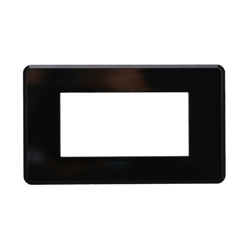 [BAN87402] ETTROIT Placca Slim Sottile 4P Serie Moon Colore Nero Compatibile Con Bticino Axolute Air
