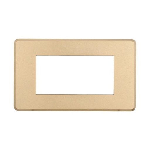 [BAN87411] ETTROIT Placca Slim Sottile 4P Serie Moon Colore Oro Compatibile Con Bticino Axolute Air