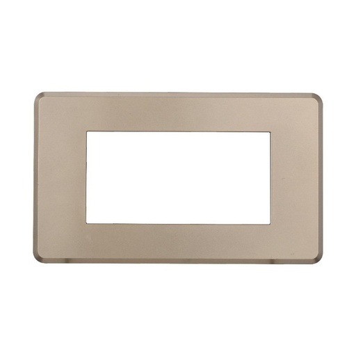 [BAN87408] ETTROIT Placca Slim Sottile 4P Serie Moon Colore Titanio Compatibile Con Bticino Axolute Air