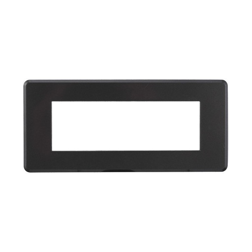 [BAN87607] ETTROIT Placca Slim Sottile 6P Serie Moon Colore Acciaio Scuro Compatibile Con Bticino Axolute Air