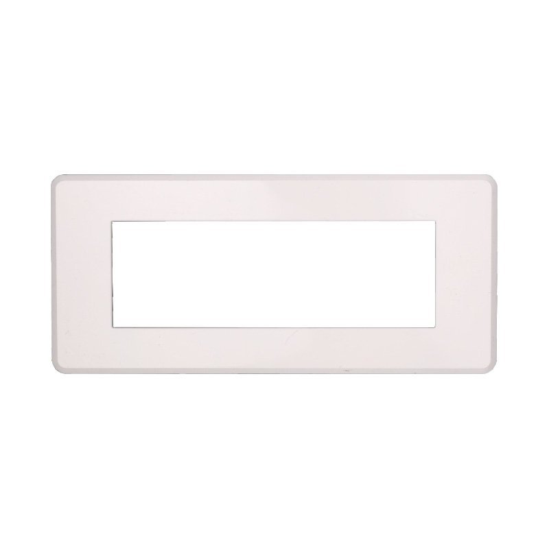 Placca Slim Sottile ETTROIT 6 Posti/Moduli 506 Serie Moon, Compatibile Con Bticino Axolute Air