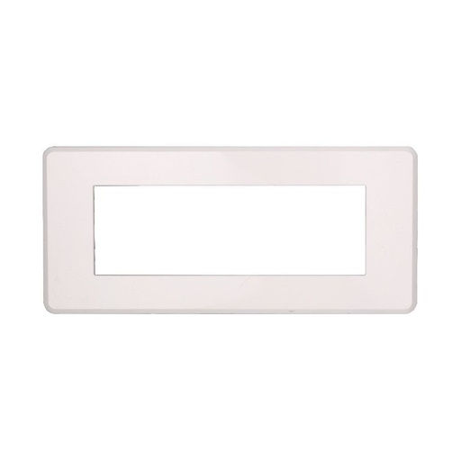 [BAN87601] ETTROIT Placca Slim Sottile 6P Serie Moon Colore Bianco Compatibile Con Bticino Axolute Air