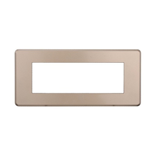 [BAN87610] ETTROIT Placca Slim Sottile 6P Serie Moon Colore Bronzo Compatibile Con Bticino Axolute Air