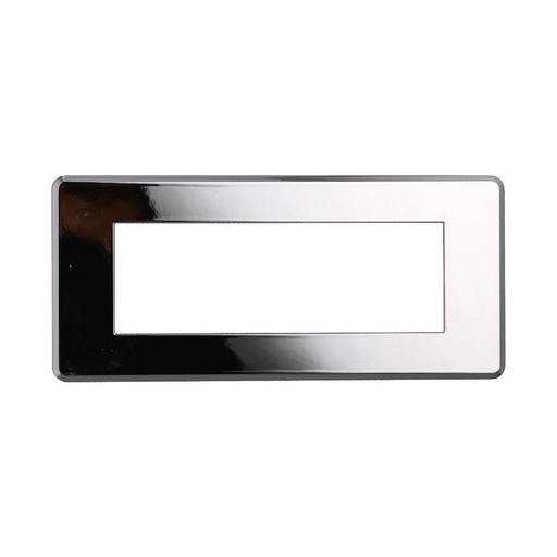 [BAN87613] ETTROIT Placca Slim Sottile 6P Serie Moon Colore Cromato Lucido Compatibile Con Bticino Axolute Air