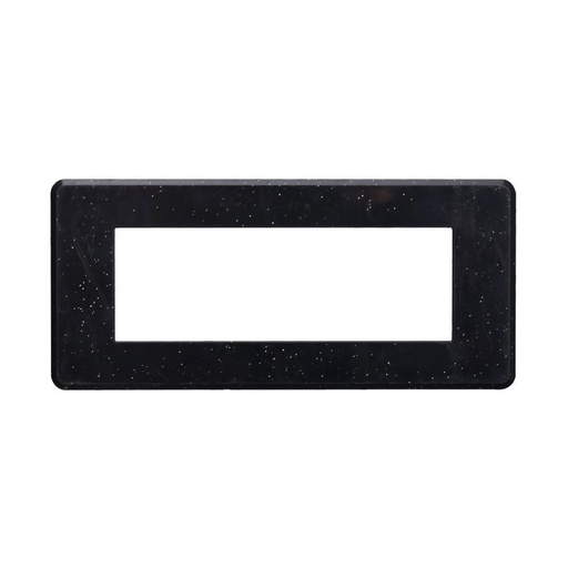 [BAN87624] ETTROIT Placca Slim Sottile 6P Serie Moon Colore Nero Brillante Lucido Compatibile Con Bticino Axolute Air