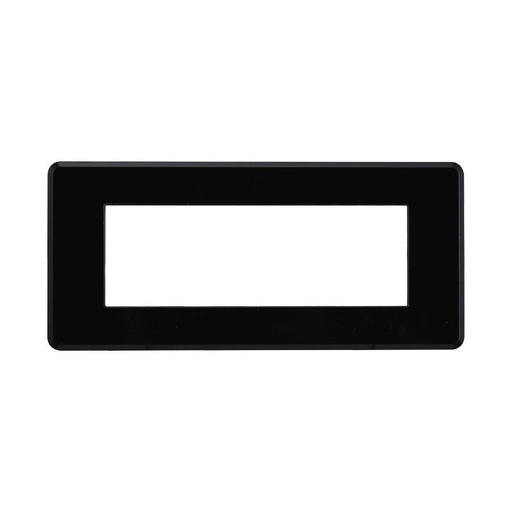[BAN87602] ETTROIT Placca Slim Sottile 6P Serie Moon Colore Nero Compatibile Con Bticino Axolute Air