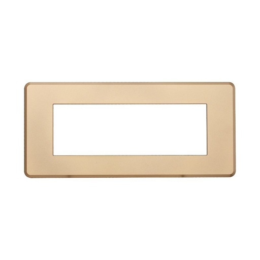 [BAN87611] ETTROIT Placca Slim Sottile 6P Serie Moon Colore Oro Compatibile Con Bticino Axolute Air