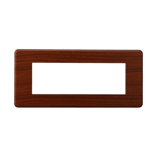[BAN87603] ETTROIT Placca Slim Sottile 6P Serie Moon Colore Radica Compatibile Con Bticino Axolute Air