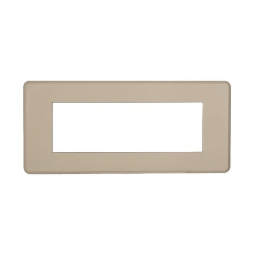 [BAN87609] ETTROIT Placca Slim Sottile 6P Serie Moon Colore Sabbia Compatibile Con Bticino Axolute Air