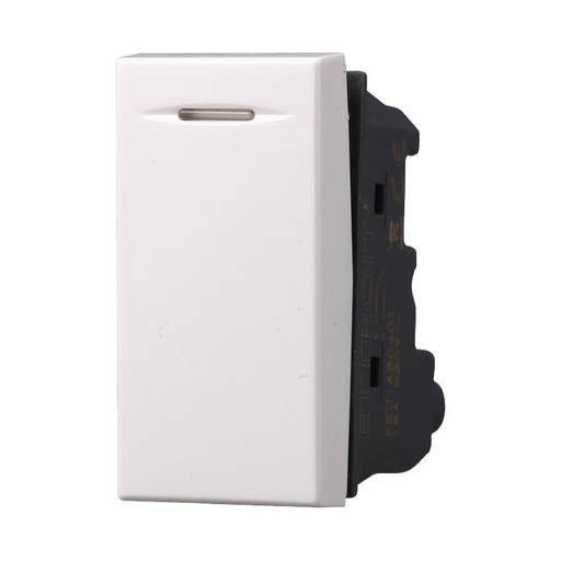 [BAB1001] ETTROIT Pulsante 1P 16A Colore Bianco Compatibile Con Bticino Axolute