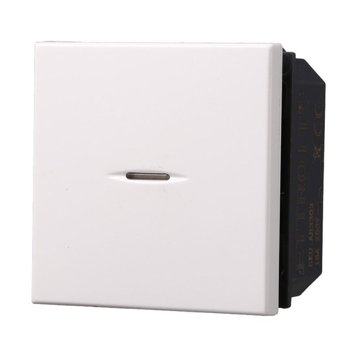 [BAB3402] ETTROIT Pulsante Assiale 2M 2P 16A Colore Bianco Compatibile Con Bticino Axolute