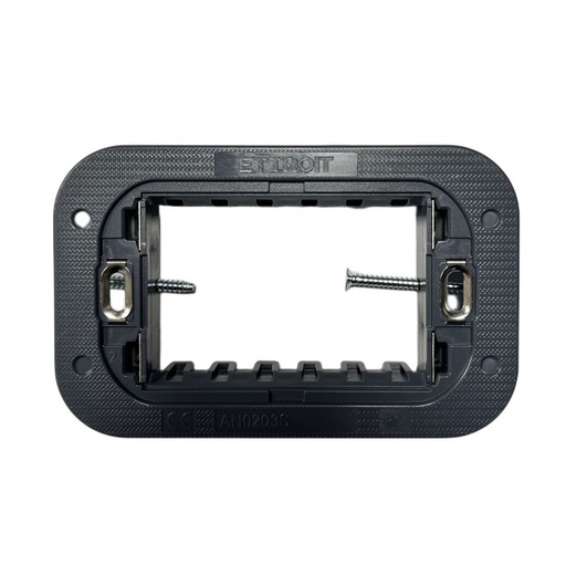 [BAN0203S] Supporto Slim Sottile 3P Serie Moon 3 Posti Per Scatole 503 Compatibile Con Bticino Axolute Air
