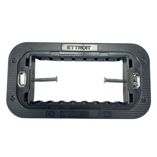 [BAN0204S] Supporto Slim Sottile 4P Serie Moon 4 Posti Per Scatole 504 Compatibile Con Bticino Axolute Air