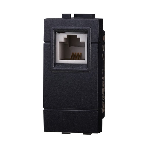 [BLN2354] ETTROIT Connettore Telefonica Presa RJ11 Colore Nero Compatibile Con Bticino Living International