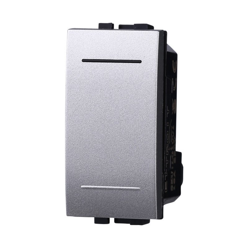 Deviatore 1P 16A Unipolare Colore GRIGIO Compatibile Con Bticino Living International