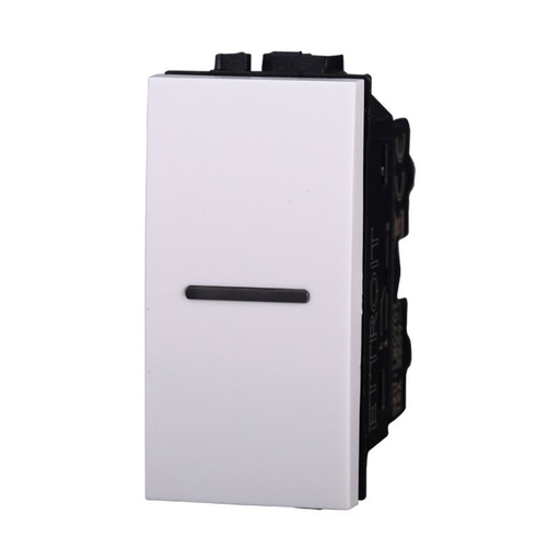[BLB0701] ETTROIT Deviatore Assiale 1P 16A Unipolare Colore BIANCO Compatibile Con Bticino Living Light