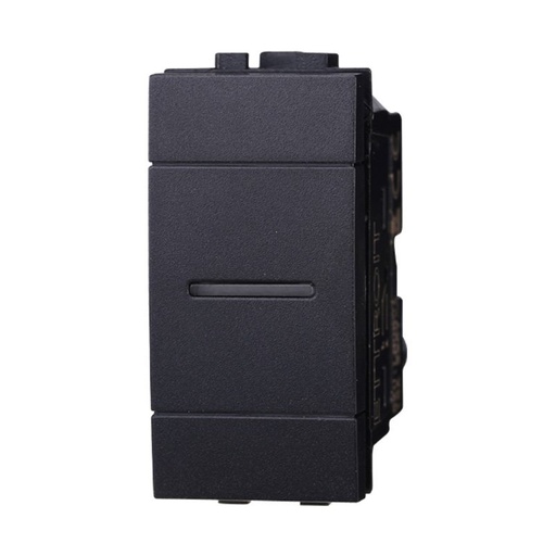[BLN0701] ETTROIT Deviatore Assiale 1P 16A Unipolare Colore Nero Compatibile Con Bticino Living International