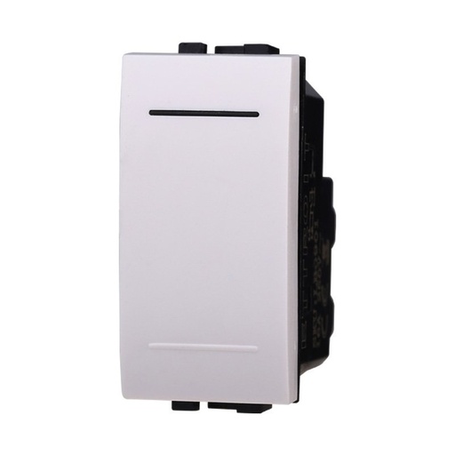 [BLB0401] ETTROIT Interruttore 1P 16A Unipolare Colore Bianco Compatibile Con Bticino Living Light