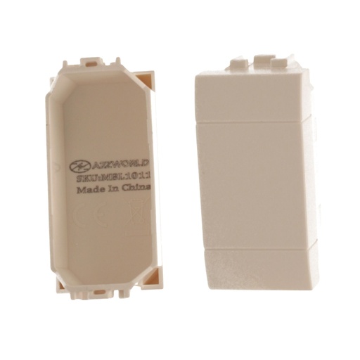 [MBL1011] 2 Pezzi Copritasti Copriforo Falso Polo MBL Bianco 1M Compatibile Bticino Living Light BLB0100