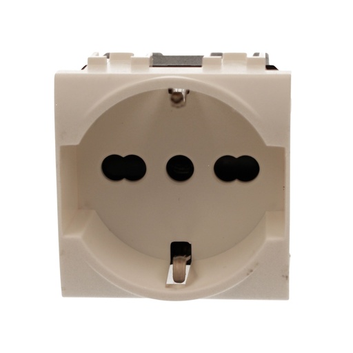 [MBL1032] Presa Schuko Universale 2P+T 10/16A 220V MBL Bianco 2M Compatibile Bticino Living Light BLB2102