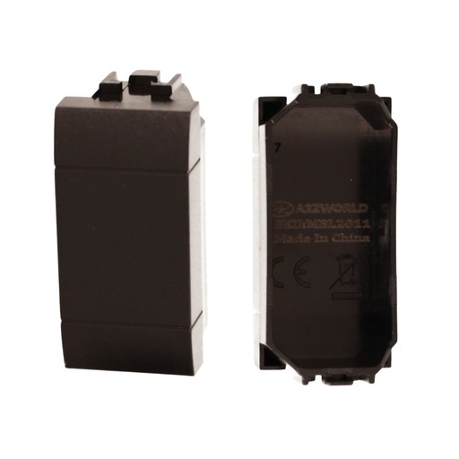 [MBL2011] 2 Pezzi Copritasti Copriforo Falso Polo  MBL Nero 1M Compatibile Bticino Living International BLN0100