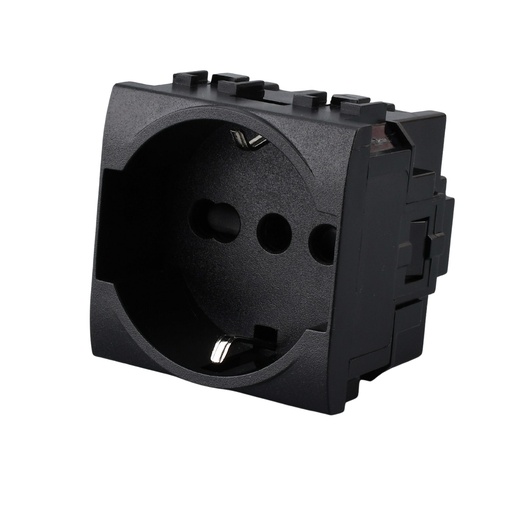 [MBL2032] Presa Schuko Universale 2P+T 10/16A 220V MBL Nero 2M Compatibile Bticino Living International BLN2102