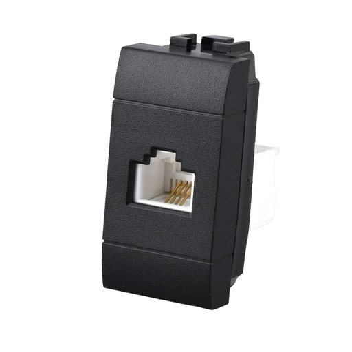 [MBL2221] Connettore Telefonica Presa RJ11 MBL Nero 1M Compatibile Bticino Living International BLN2354