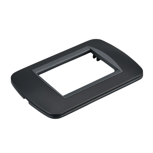 [MBL70312] Placca Plastica Ovale MBL 3M Nero Compatibile Bticino Living BLN88302