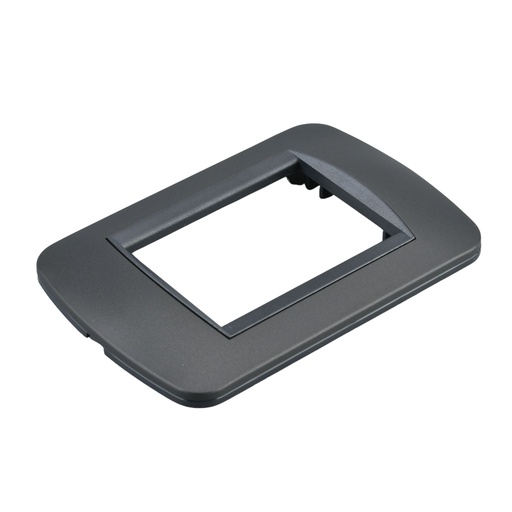 [MBL70322] Placca Plastica Ovale MBL 3M Acciaio Scuro Compatibile Bticino Living BLN88307